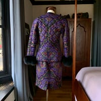 Image 2 of Gloria Sachs Quilted Paisley Suit Medium