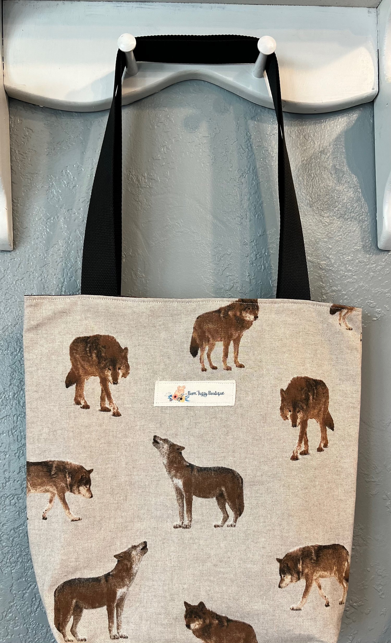 Large wolf Tote