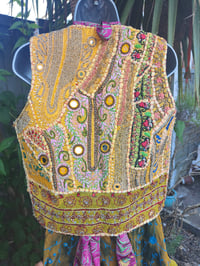 Image 2 of Mykonos Jewelled Waistcoat -Yellow pink  6-8 uk 