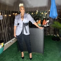 Image 3 of Gray Belted Blazer (NEW)