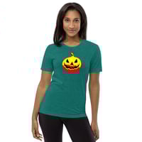 Image 6 of Short Sleeved T-shirt (Adult M/F) - Jack O Lantern Vintage Red-Yellow