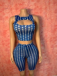 Image 3 of Polka Dot Sleeveless Blue
