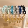 C L É M E N T I N E | Bracelet grosse maille acier inoxydable et acrylique coloré