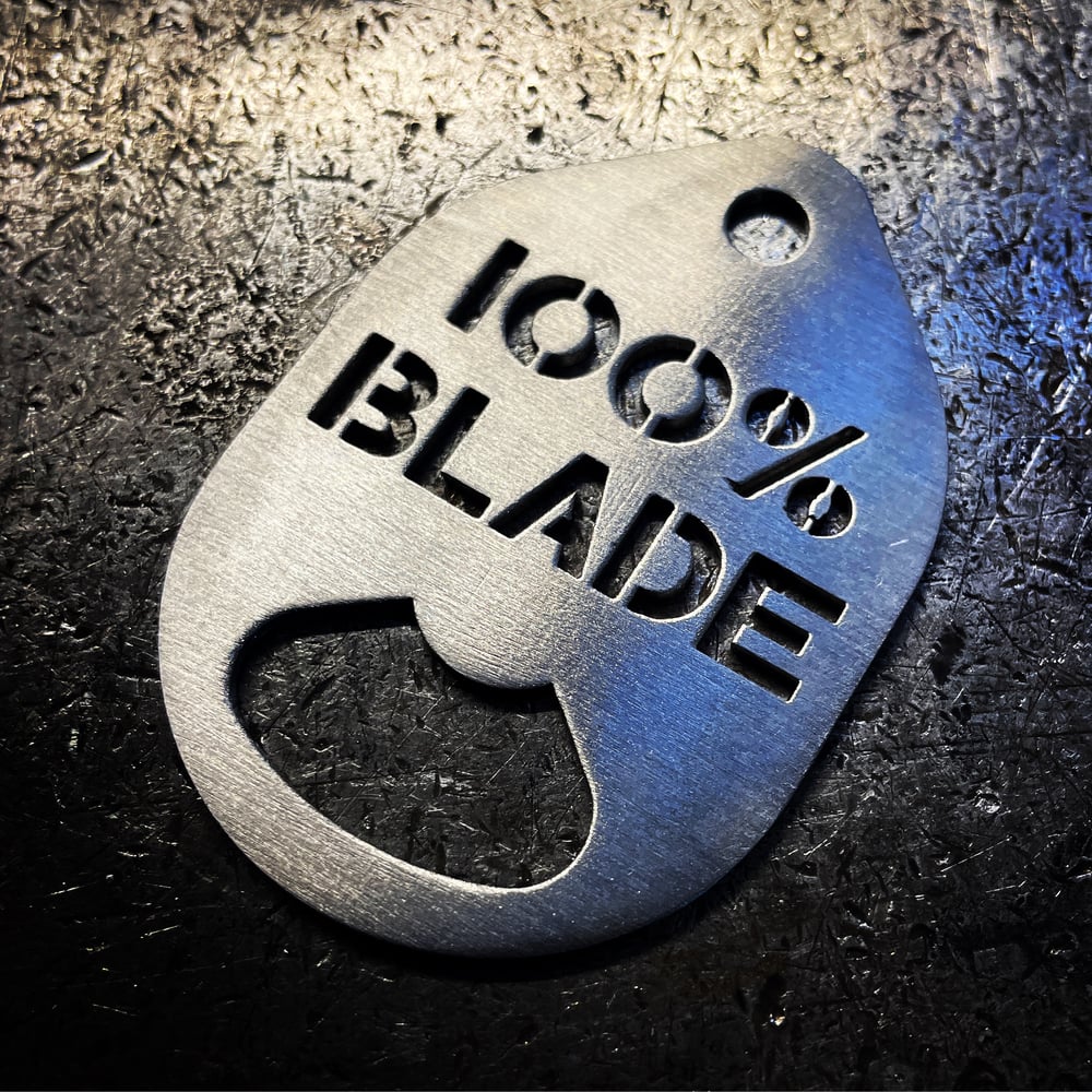 100% Blade Bottle Opener Keyring