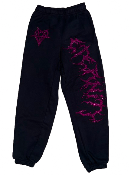 Image of Rhinestone Heavy Pants Pink 💘