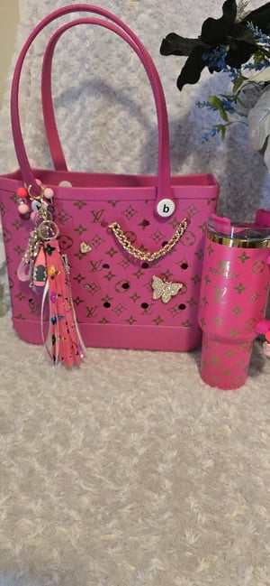 Image of Hot Pink B0g.g bag with Stan cup bundle 