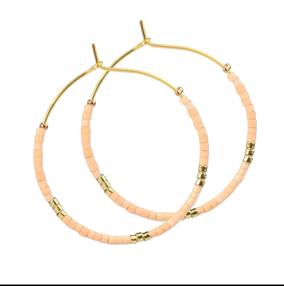 Image of  Vacation  Simple Style Classic Small Hoops