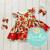 Image 1 of Vintage Red Roses Melsa Tunic