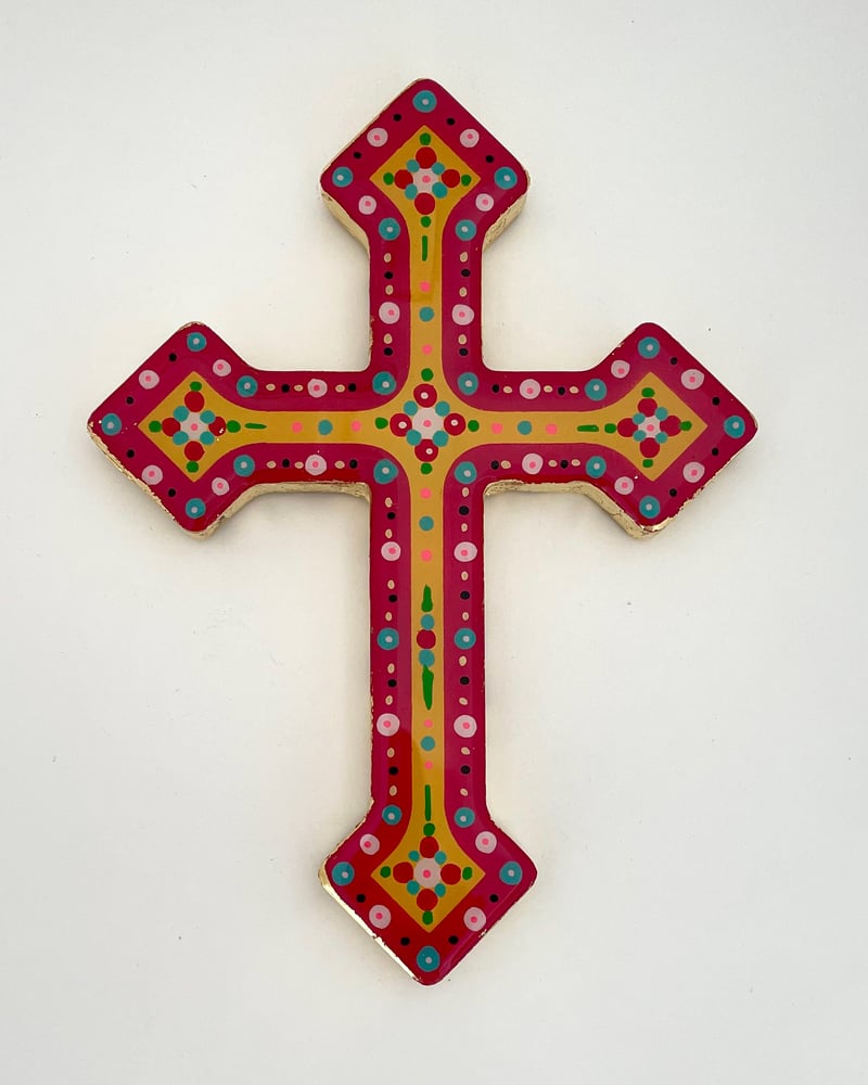 Image of Cosmic Cross Large Red/Yellow 