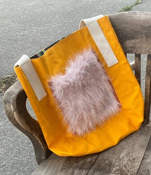 Image of Yellow With Space Ships Tote Bag