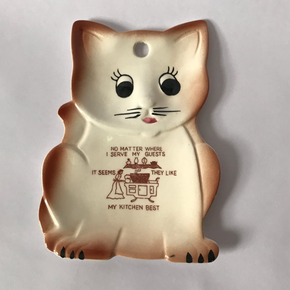 Image of Mid-Century Ceramic Cat Tray 