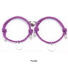 (2) Purple Handmade knitting Heart Magnetic Stainless pendant Couple Bracelet