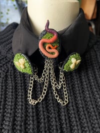 Image 3 of Worm Sweater & Collar clips