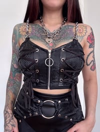 Image 4 of XS/S Snake Lace Up Top (ready to ship)