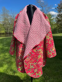 Image 4 of Coral Floral & Stripes Jacket