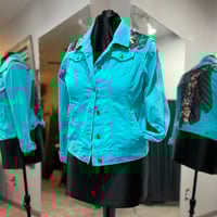 Image 3 of Turquoise Denim & Tie Jacket