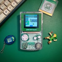 Image 4 of Gameboy Color - Large Backlit Display Clear + Green
