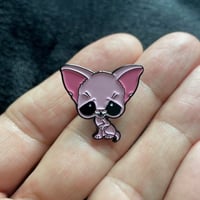 Image 3 of Pink Cat Small Enamel Pin 