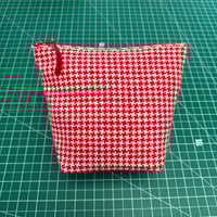 Image 2 of Houndstooth Selvedge Standing Pouch