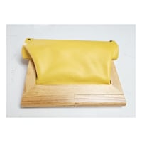 Image 4 of Daffodil Leather & Timber Clutch  