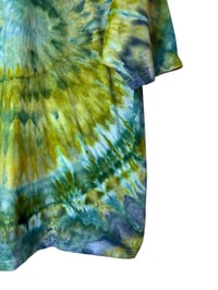 Image 9 of XL Adult Combed Cotton Tee in Sublime Spiral Ice Dye