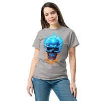 Image 4 of Blueflame skull Unisex classic tee