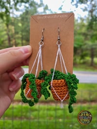 Image 1 of Hanging Plant Earrings (Made To Order) 