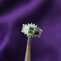 Image 1 of Narrow Asymmetrical Ring Green