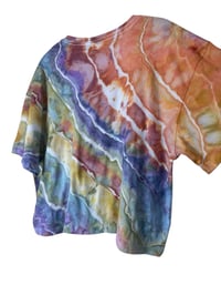 Image 6 of XL Crop Tee in Earthy Geodes Ice Dye
