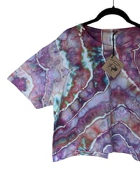 Image 3 of L Crop Tee in Prism Geode Ice Dye