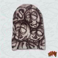 Image 4 of [MNGO.S] All overprint Knit Beanie - BROWN