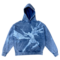 Image 1 of Boxy fit hoodie - Light blue - Fallen Angel