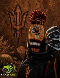 Image 2 of Arizona State University SUN DEVILS College GOLF club clubs Custom HAMDKNIT fan gift