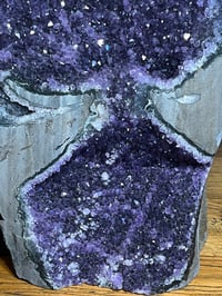 Image 3 of Amethyst Geode Cave With Natural Basalt Matrix #2557