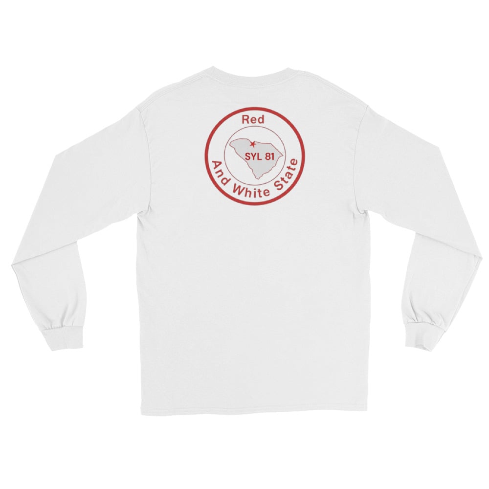 Red and White State Long Sleeve Shirt