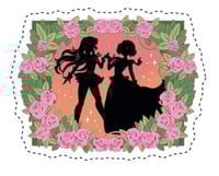 Image 2 of Revolutionary Girls Stained Glass Silhouettes Vinyl Sticker - 3 Inch