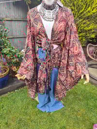 Image 9 of Pefkos co ord sarong set - red gold