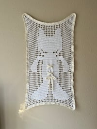 Image 1 of laced up tabi cat tapestry 