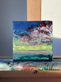 Image 4 of “I can’t see you anymore” oil on wood 5 x 5 inches