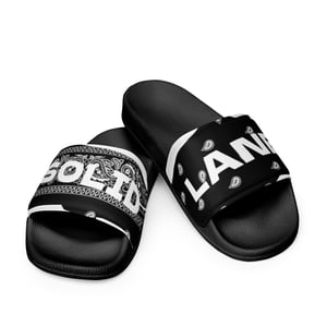 Image of Black Paisley Slides