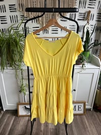 Image 1 of yellow tier dress