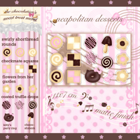 Neapolitan Desserts sticker sheet