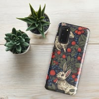 Image 8 of Boho Nature Cottagecore Inspired White Rabbits Among Berries Tough case for Samsung®