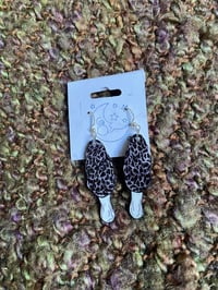 Image 2 of Morel Mushroom Earrings