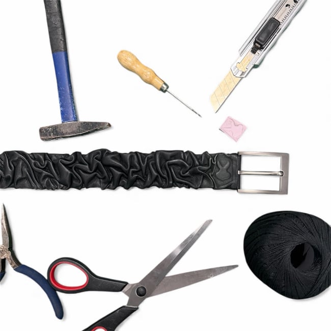 Creased Leather Belt V2