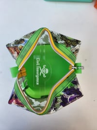 Image 5 of Rainbow skulls clear boxy pouch
