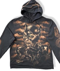 Image 3 of “CAN’T BE TAMED” CUSTOM BLEACH PAINTED PULLOVER HOODIE XL