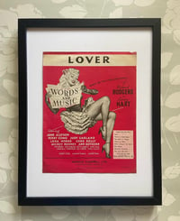 Image 1 of Lover from Words and Music, framed 1948 vintage sheet music