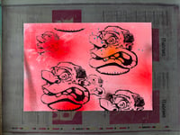 Image 2 of Good grief monoprint orange & red dust