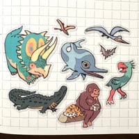 Image 3 of Mesozoic+Cenozoic Creatures Sticker Sheet copy